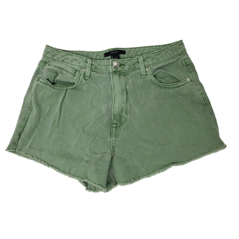 Forever 21 Womens 27‎ Green Jeans Shorts